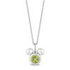 Thumbnail Image 1 of Disney Treasures Mickey Sterling Silver Peridot & Diamond Pendant