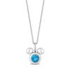 Thumbnail Image 1 of Disney Treasures Mickey Sterling Silver Topaz & Diamond Pendant