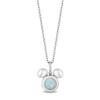 Thumbnail Image 1 of Disney Treasures Mickey Sterling Silver Created Opal & Diamond Pendant