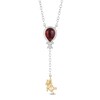 Thumbnail Image 1 of Disney Treasures Winnie The Pooh Sterling Silver & 9ct Yellow Gold Garnet & Diamond Pendant