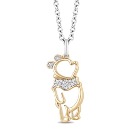Disney Treasures Winnie The Pooh Silver & Diamond Pendant
