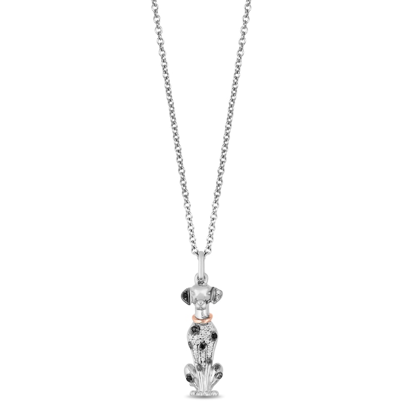 Main Image 1 of Disney Treasures 101 Dalmatians Sterling Silver & 9ct Rose Gold Diamond Pendant