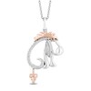 Thumbnail Image 1 of Disney Treasures Eeyore Sterling Silver & 9ct Rose Gold Diamond Pendant