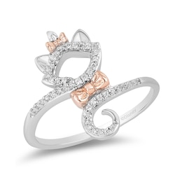 Disney Treasures Aristocats Silver 0.10ct Diamond Ring