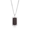 Thumbnail Image 1 of Men's Stainless Steel Black Textured Dog Tag Necklace