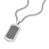 Thumbnail Image 2 of Men's Stainless Steel Black Textured Dog Tag Necklace