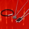 Thumbnail Image 4 of Men's Stainless Steel Onyx Compass Pendant