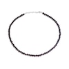 Thumbnail Image 1 of Mens Stainless Steel Black Lava Stone Bead Necklace