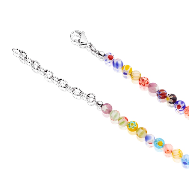 Men's Stainless Steel Multicoloured Bead Necklace