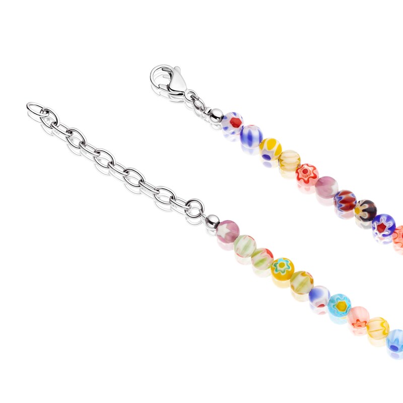 Men's Stainless Steel Multicoloured Bead Necklace H.Samuel