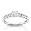 9ct White Gold 0.50ct Diamond Princess Cut Solitaire Ring