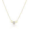 Thumbnail Image 1 of Sterling Silver & 18ct Gold Plated Vermeil 0.05ct Diamond Honeycomb Necklace