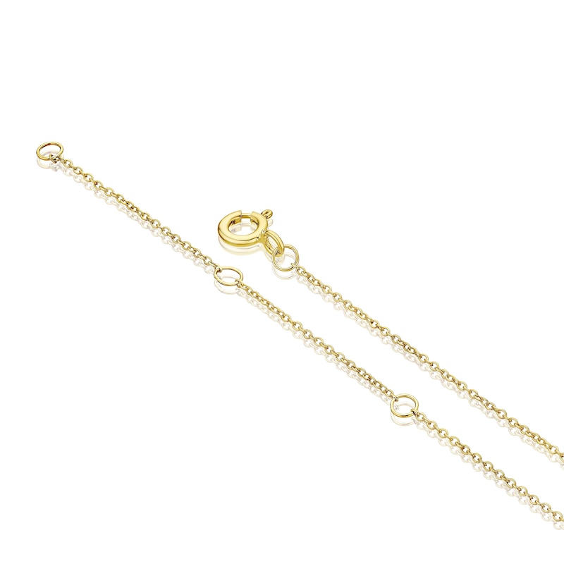 Main Image 3 of Sterling Silver & 18ct Gold Plated Vermeil 0.05ct Diamond Honeycomb Necklace
