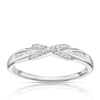 Thumbnail Image 1 of 9ct White Gold 0.10ct Diamond Cross Band