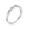 Thumbnail Image 2 of 9ct White Gold 0.10ct Diamond Cross Band