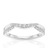 Thumbnail Image 1 of 9ct White Gold 0.23ct Total Diamond Round Cut Wedding Ring