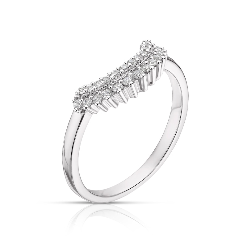 Main Image 2 of 9ct White Gold Diamond Round Cut Wedding Ring