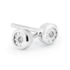 Thumbnail Image 2 of 9ct White Gold Diamond Rub Over Stud Earrings