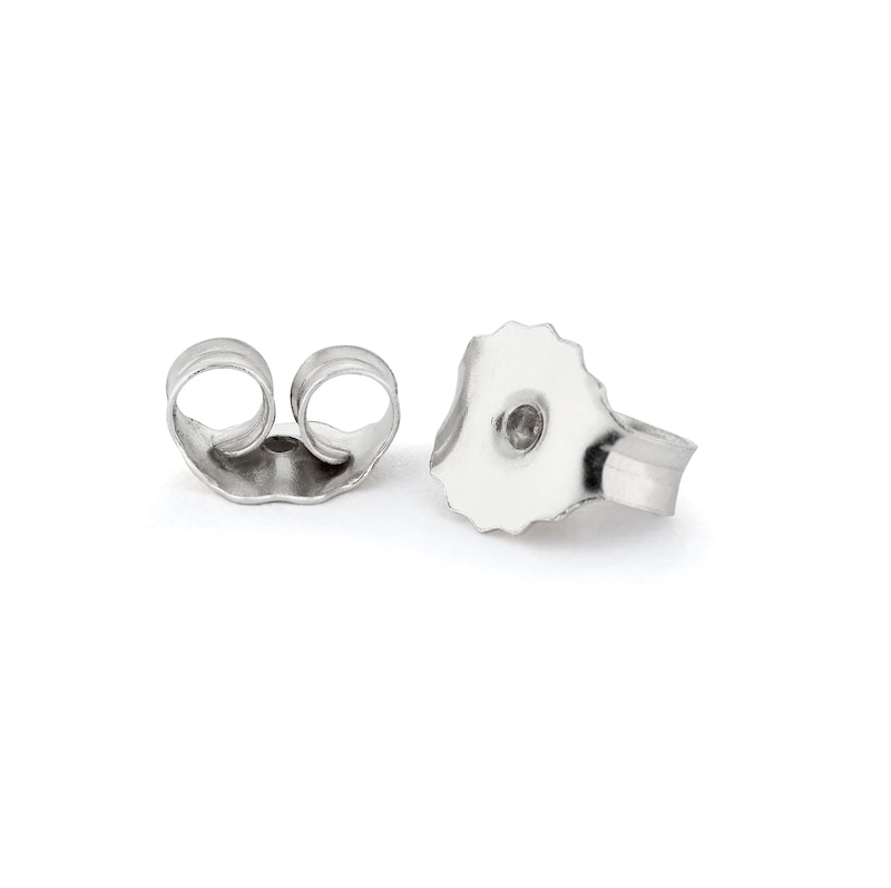9ct White Gold Diamond Rub Over Stud Earrings