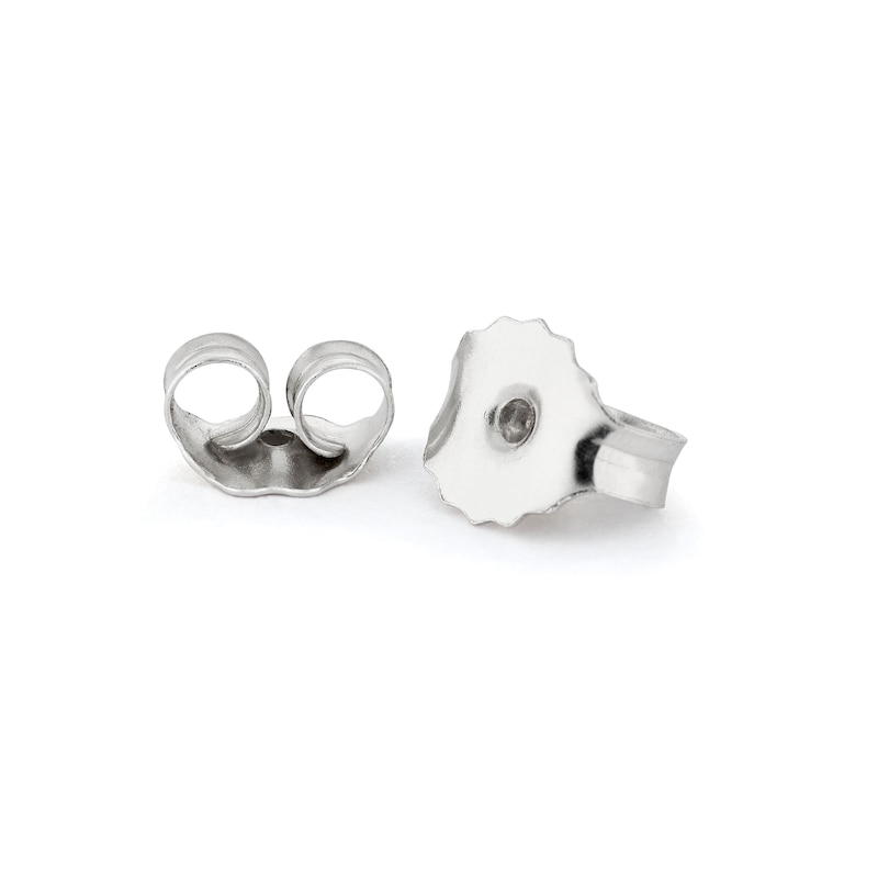 Main Image 4 of 9ct White Gold Diamond Rub Over Stud Earrings