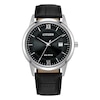 Thumbnail Image 1 of Citizen Eco-Drive Dress Men's Black Leather Strap Watch