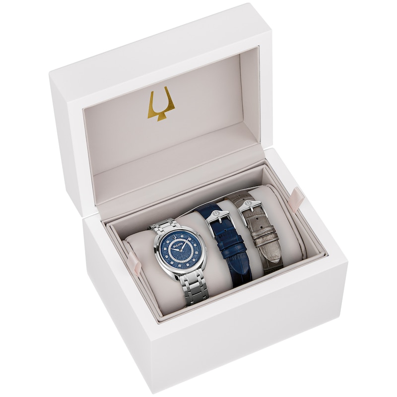 Main Image 7 of Bulova Classic Duality Ladies' Stainless Steel Watch And Strap Box Set