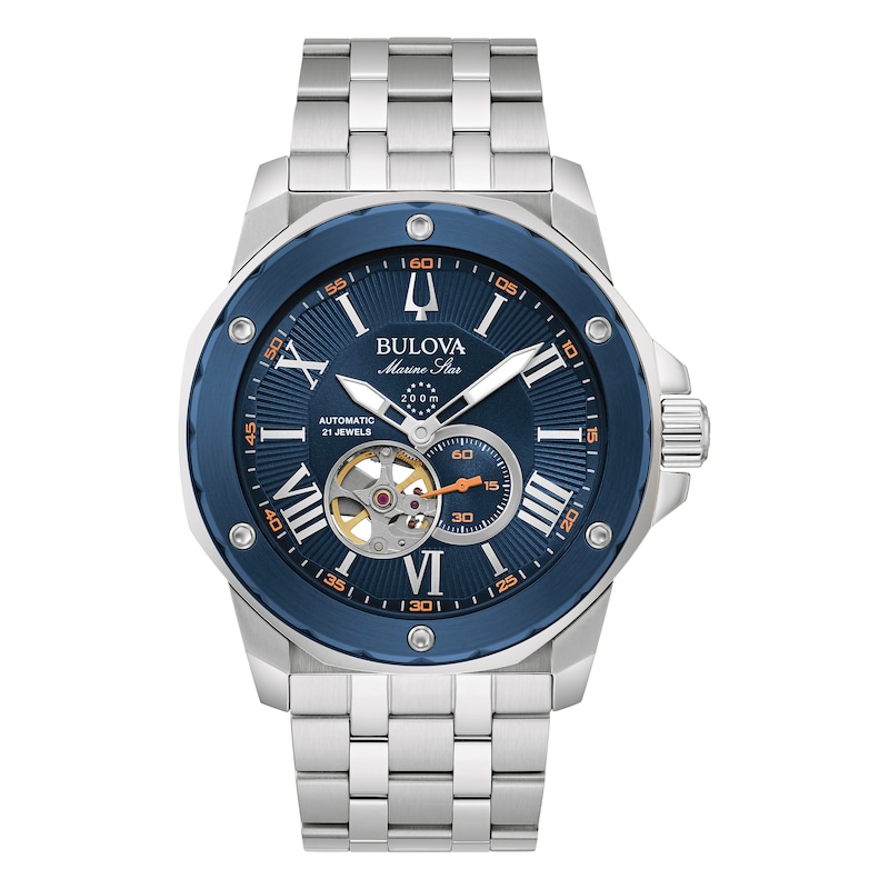 Main Image 1 of Bulova Marine Star Automatic Men's Blue Dial Bracelet Watch