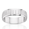 Thumbnail Image 1 of 9ct White Gold 6mm Patterned Wedding Band