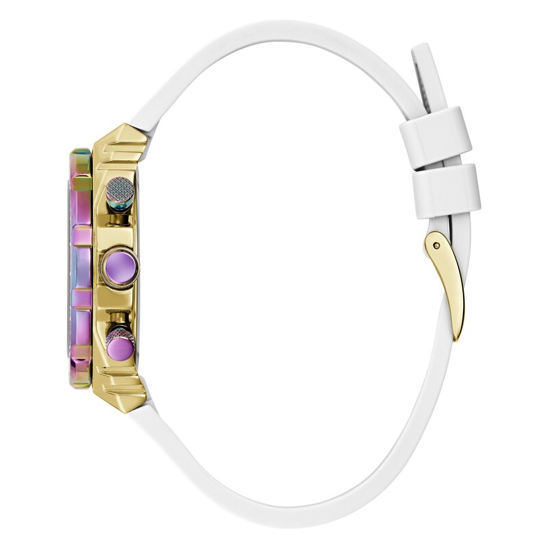 Main Image 4 of Guess Fusion Ladies' White Leather Strap Watch
