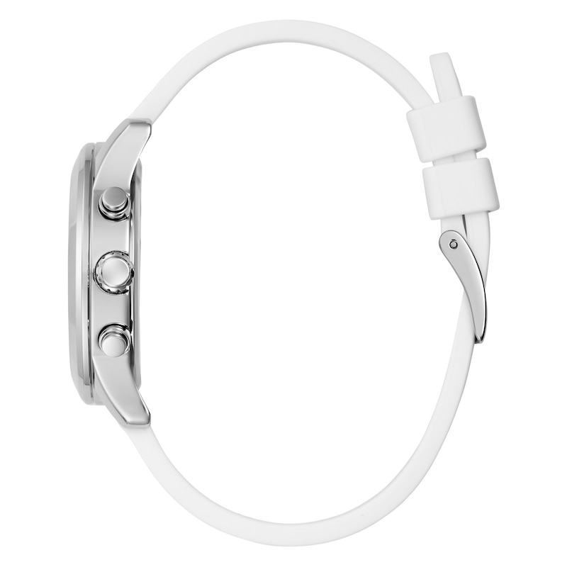 Main Image 4 of Guess Fantasia Ladies' Multi-Colour Stone Set Dial White Silicone Strap Watch