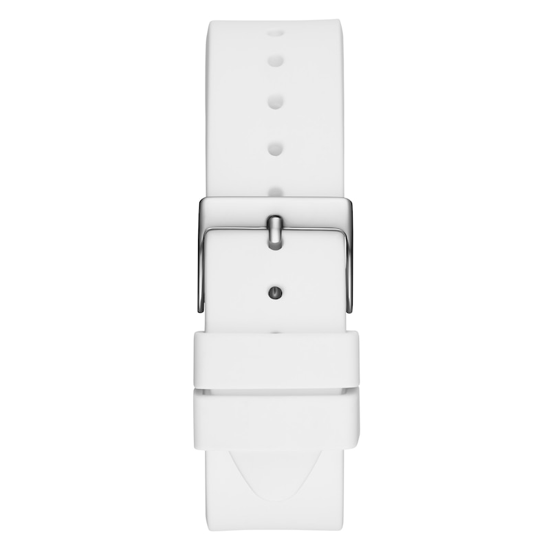 Main Image 5 of Guess Fantasia Ladies' Multi-Colour Stone Set Dial White Silicone Strap Watch