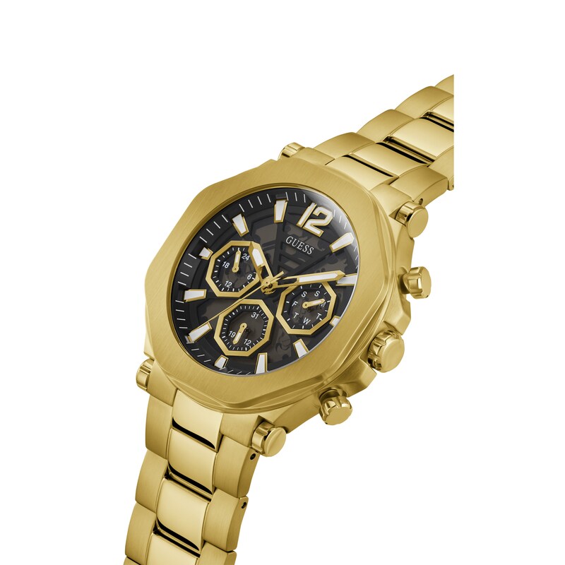 Guess Edge Men's Chronograph Dial Gold Tone Bracelet Watch