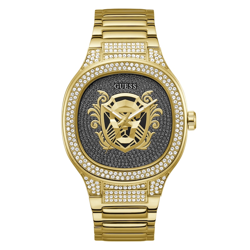 Guess Kingdom Men's Gold Tone Steel Bracelet Watch