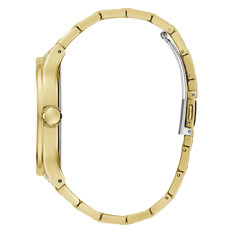 Guess Kingdom Men's Gold Tone Steel Bracelet Watch