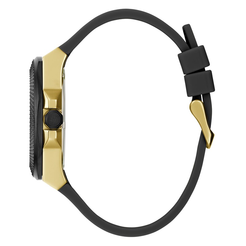 Guess Front Runner Men's Black Silicone Strap Watch