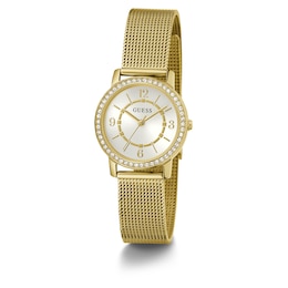 Guess Melody Ladies' Gold Tone Mesh Bracelet Watch