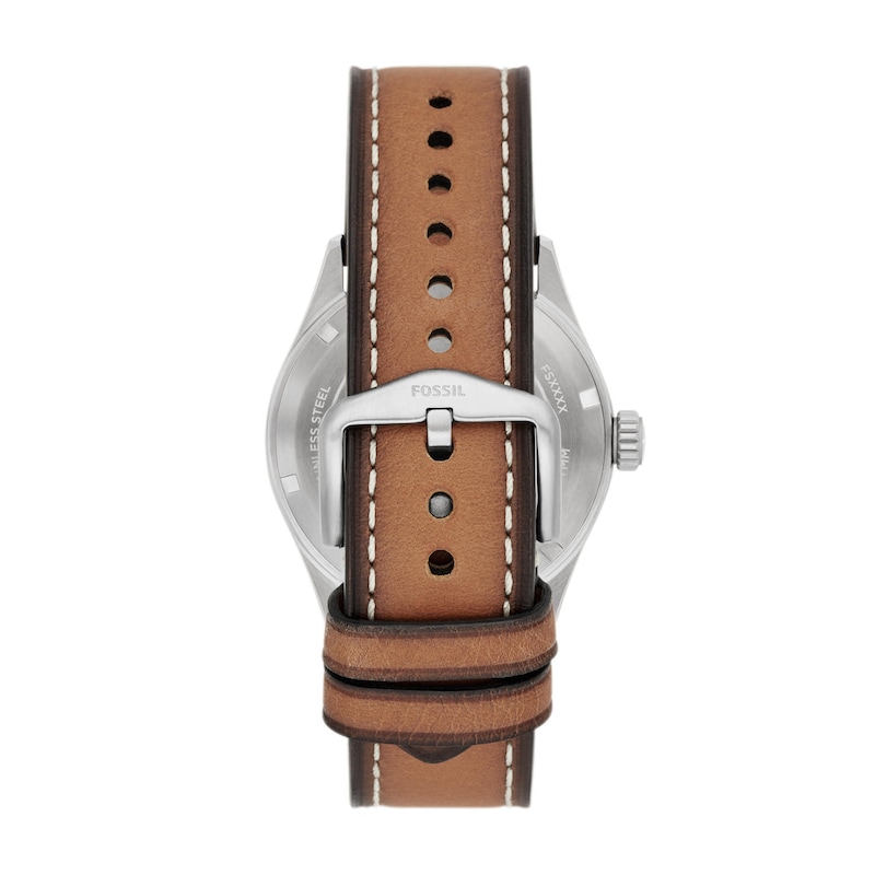 Fossil Defender Men's Brown Leather Strap Watch