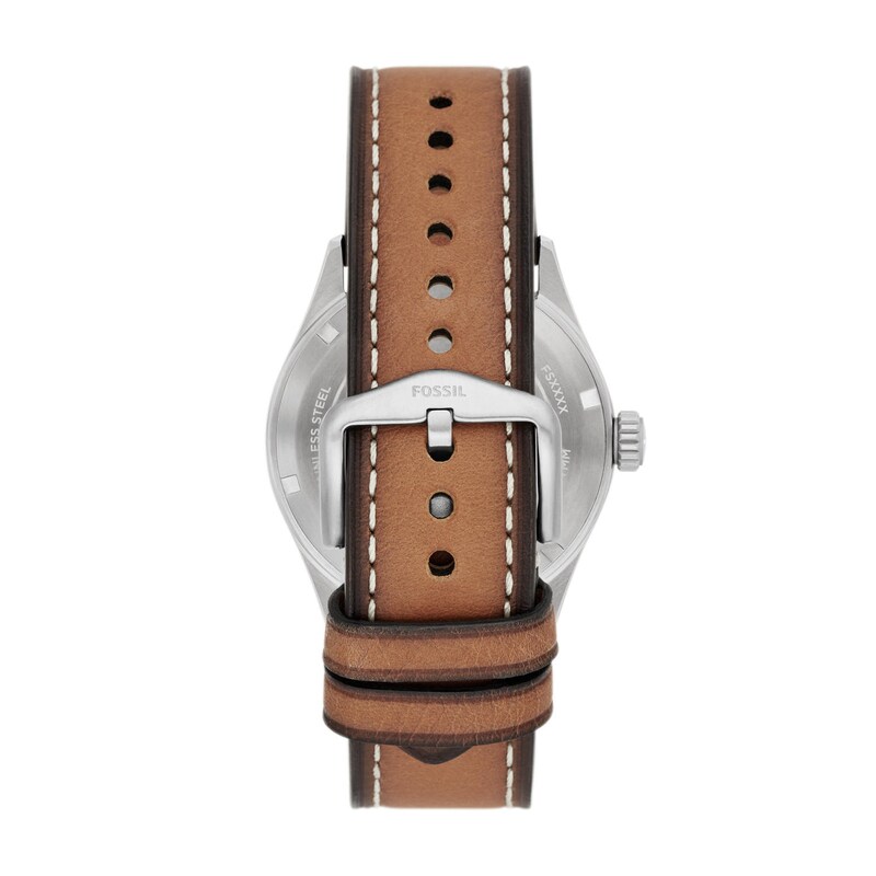 Fossil Defender Men's Brown Leather Strap Watch