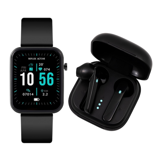 Reflex Active Series 13 Black Smart Watch and Ear Pod Set