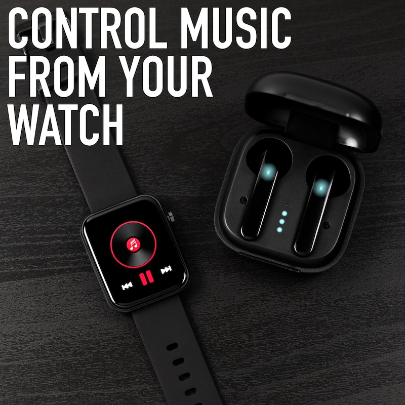 Main Image 4 of Reflex Active Series 13 Black Smart Watch & Ear Pod Set