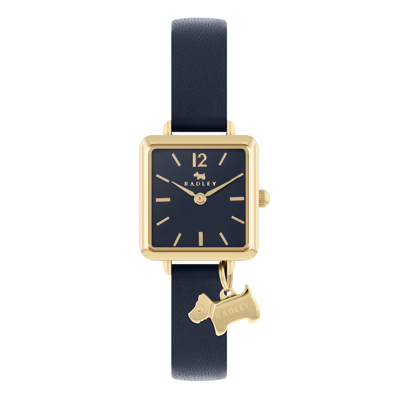 Main Image 1 of Radley Ladies' Gold Tone Ink Leather Strap Watch