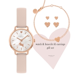 Radley Ladies' Pink Strap Watch & Jewellery Gift Set
