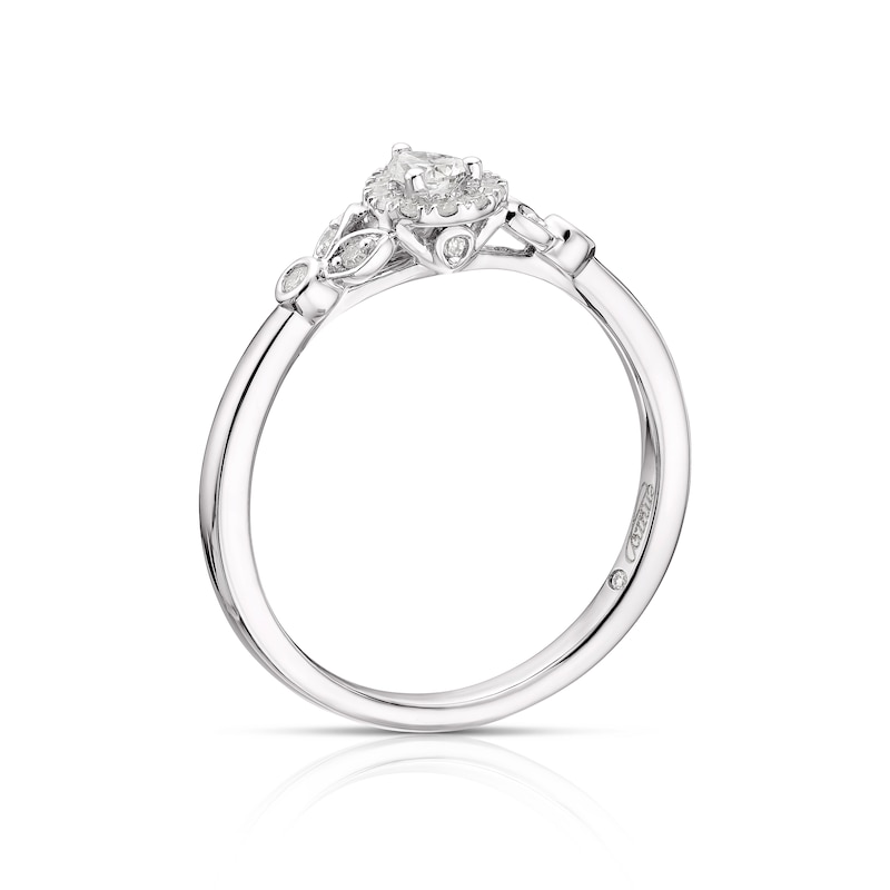 Main Image 3 of Emmy London 9ct White Gold 0.25ct Diamond Pear Cut Ring