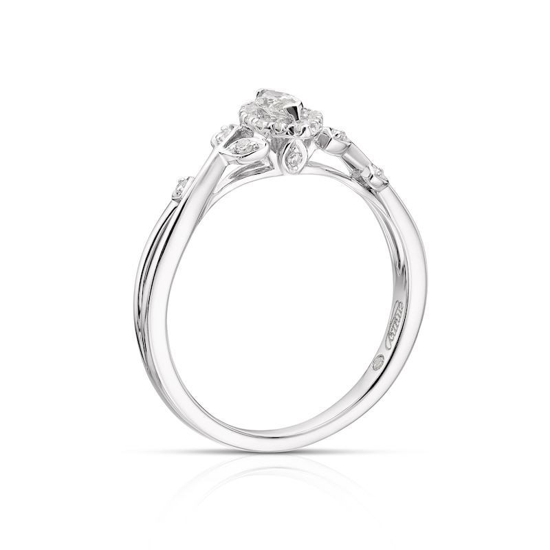 Emmy London 9ct White Gold 0.25ct Diamond Marquise Cut Ring