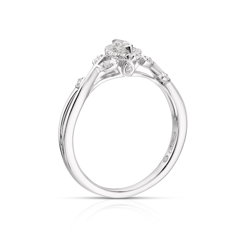 Main Image 3 of Emmy London 9ct White Gold 0.25ct Diamond Marquise Cut Ring