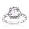 Thumbnail Image 0 of Emmy London 9ct White Gold 0.20ct Diamond & Rose De France Amethyst Ring