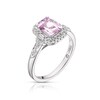 Thumbnail Image 1 of Emmy London 9ct White Gold 0.20ct Diamond & Rose De France Amethyst Ring