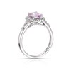 Thumbnail Image 2 of Emmy London 9ct White Gold 0.20ct Diamond & Rose De France Amethyst Ring