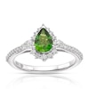 Thumbnail Image 1 of Emmy London 9ct White Gold Tourmaline 0.33ct Diamond Ring