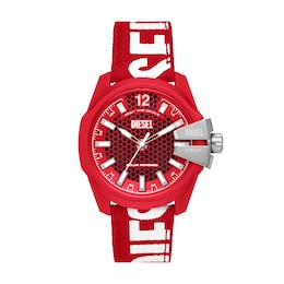 Diesel Baby Chief Red PU Strap Watch